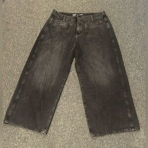 Old Navy Women’s Light Black, Wide Leg, High-rise Jeans